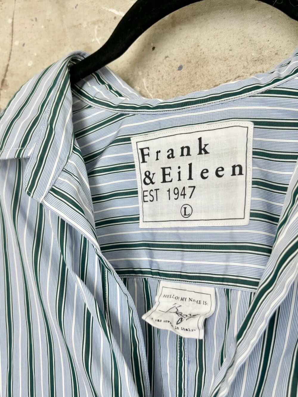 Frank & Eileen Light Blue and White Vertical Stripe Button-Down Shirt - Picture 3 of 5